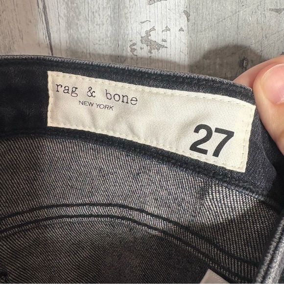 RAG & BONE Cate Mid Rise Flare Jeans NWT gray stripe women’s size 27 - Picture 6 of 9